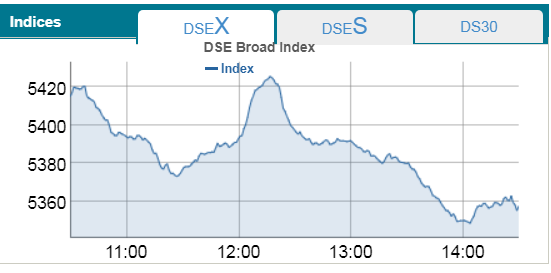 ডিএসই সূচকে ব্যাপক দর পতন